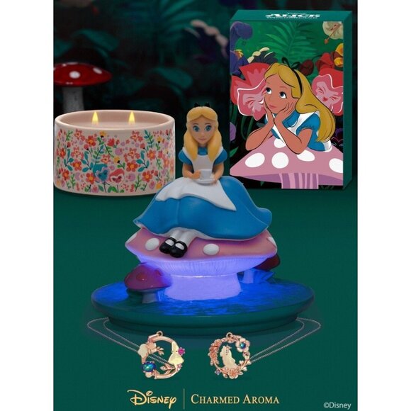 Charmed Aroma Disney Alice in Wonderland Light Up Candle & Trinket Box - Picture 2 of 3